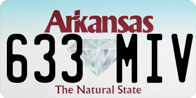 AR license plate 633MIV