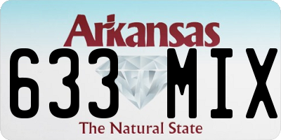 AR license plate 633MIX