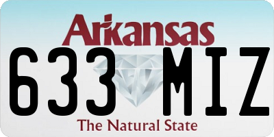 AR license plate 633MIZ