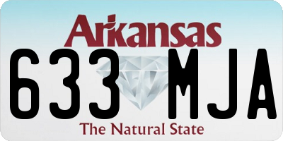 AR license plate 633MJA