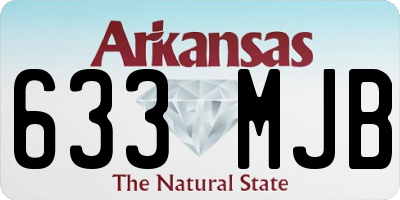 AR license plate 633MJB