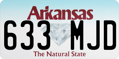 AR license plate 633MJD