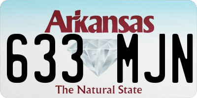 AR license plate 633MJN