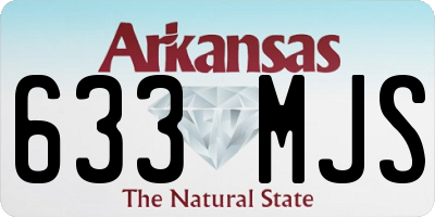 AR license plate 633MJS
