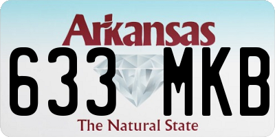 AR license plate 633MKB