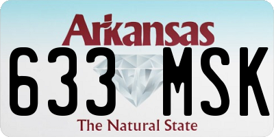 AR license plate 633MSK