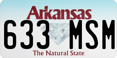 AR license plate 633MSM