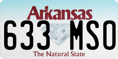 AR license plate 633MSO