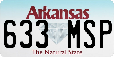 AR license plate 633MSP