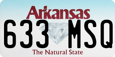 AR license plate 633MSQ