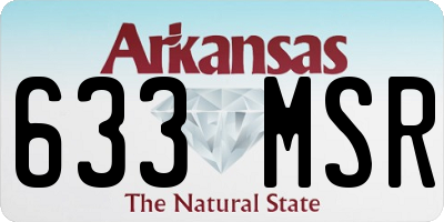 AR license plate 633MSR
