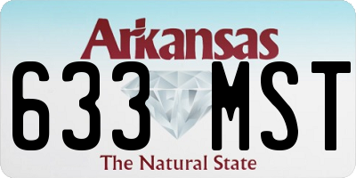 AR license plate 633MST