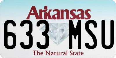 AR license plate 633MSU