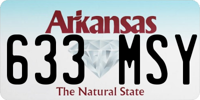 AR license plate 633MSY