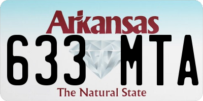 AR license plate 633MTA