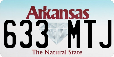 AR license plate 633MTJ