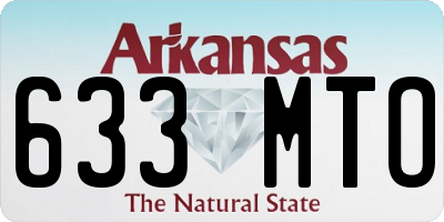 AR license plate 633MTO