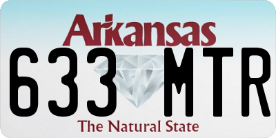 AR license plate 633MTR