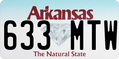 AR license plate 633MTW