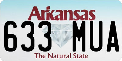 AR license plate 633MUA