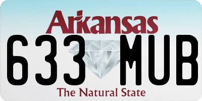 AR license plate 633MUB