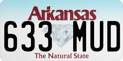 AR license plate 633MUD