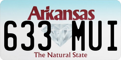 AR license plate 633MUI