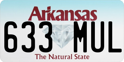 AR license plate 633MUL