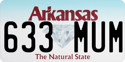 AR license plate 633MUM