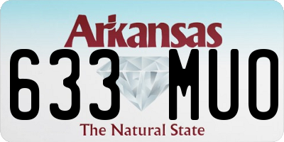 AR license plate 633MUO