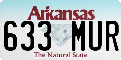 AR license plate 633MUR