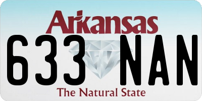 AR license plate 633NAN
