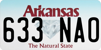 AR license plate 633NAO
