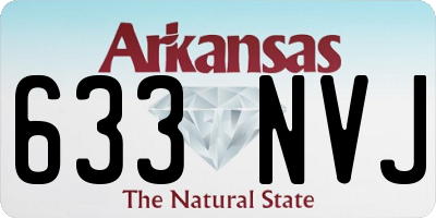 AR license plate 633NVJ