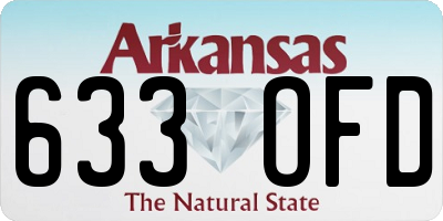 AR license plate 633OFD
