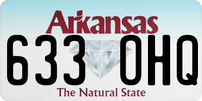 AR license plate 633OHQ