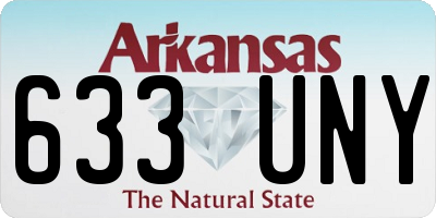 AR license plate 633UNY