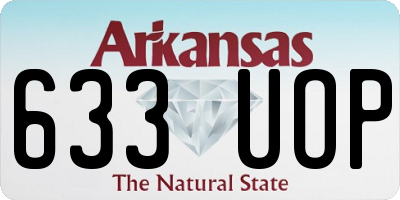 AR license plate 633UOP