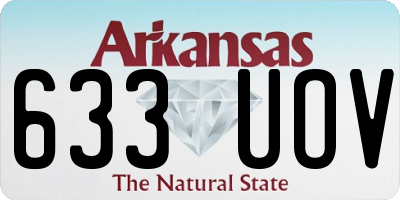 AR license plate 633UOV