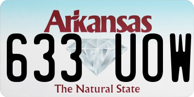 AR license plate 633UOW