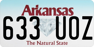 AR license plate 633UOZ