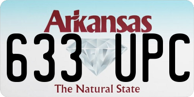 AR license plate 633UPC