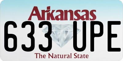 AR license plate 633UPE