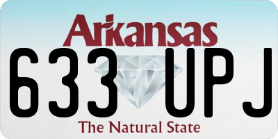 AR license plate 633UPJ