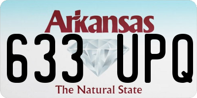 AR license plate 633UPQ