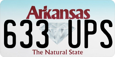 AR license plate 633UPS