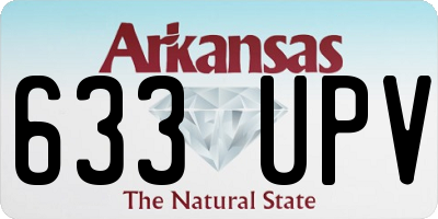 AR license plate 633UPV