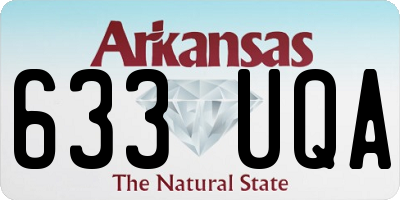 AR license plate 633UQA