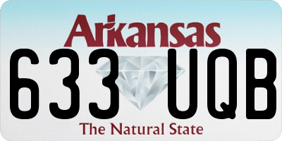 AR license plate 633UQB
