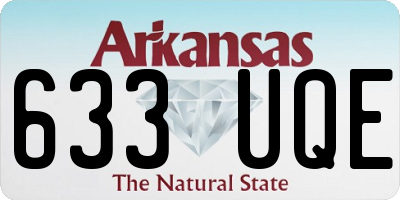 AR license plate 633UQE